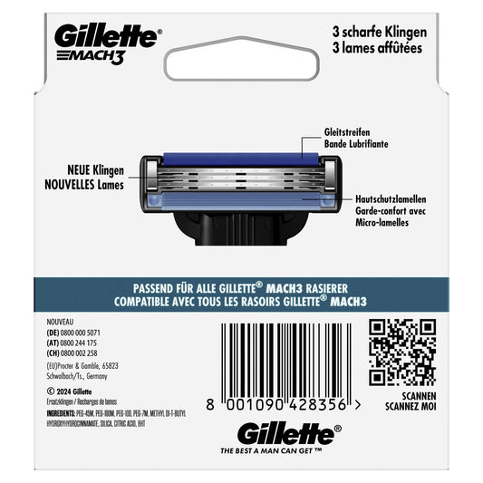 Gillette Mach 3 Rasierklingen für Herren