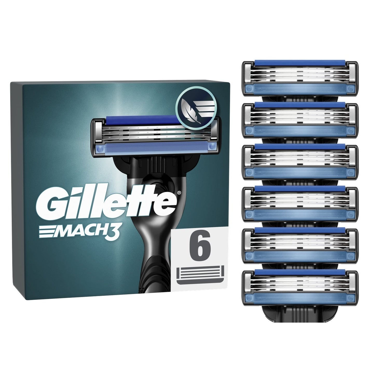 Lames de Rasoir pour Homme Mach 3 GILLETTE le paquet de 6 lames