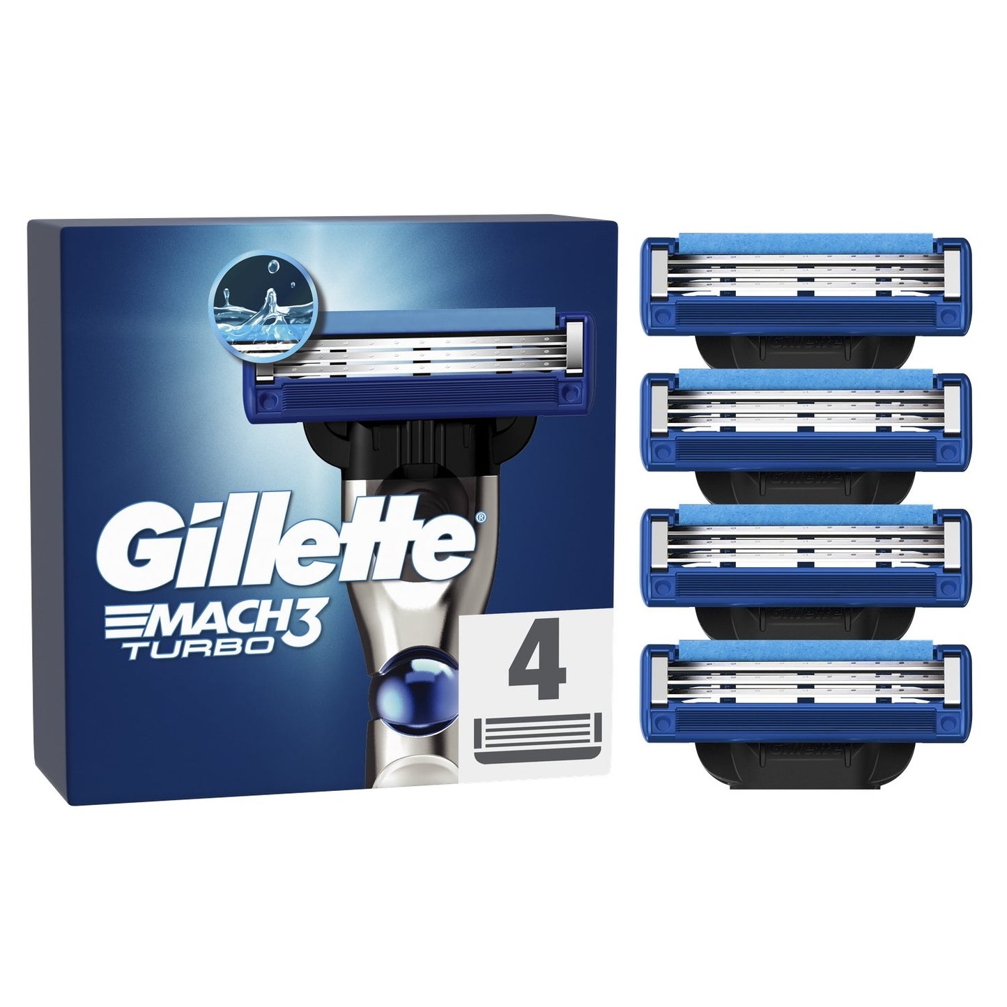 Gillette Mach3 Turbo X4 Men's Razor Blades