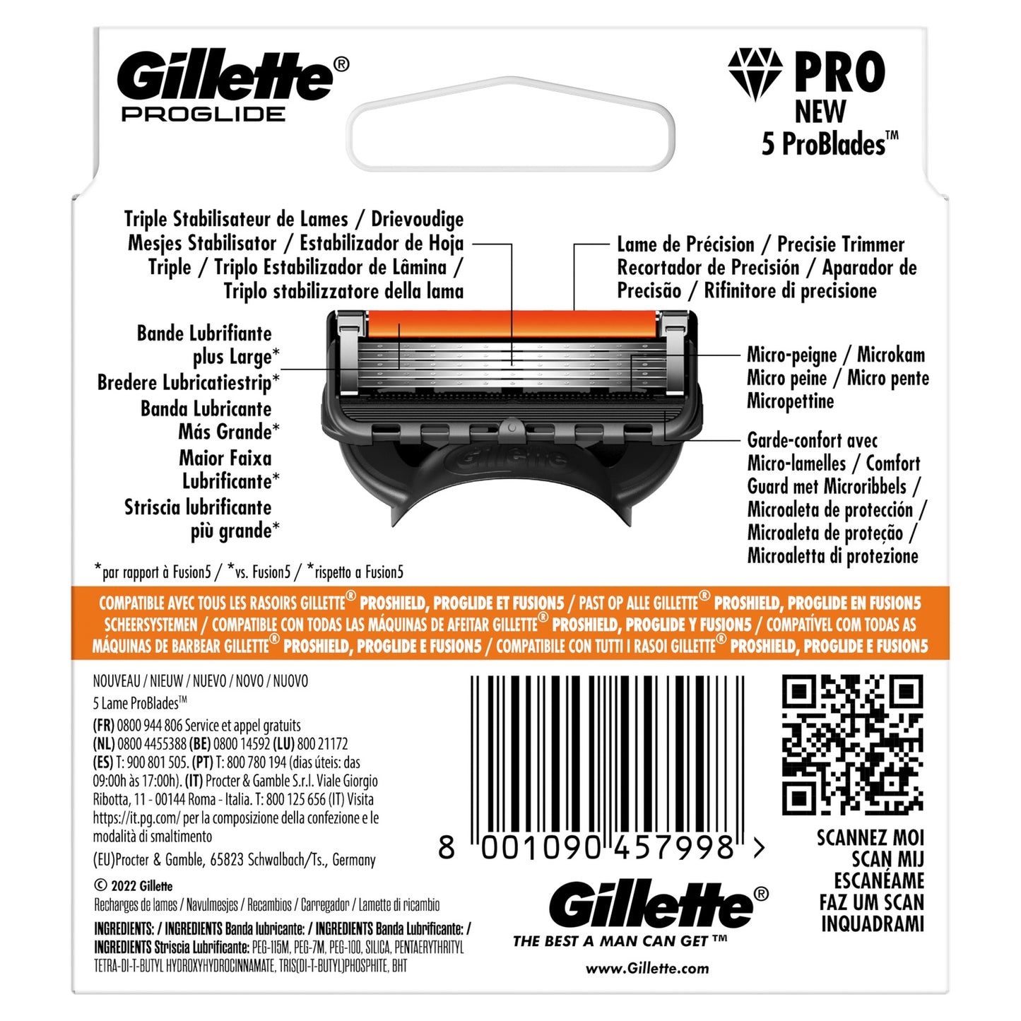 Gillette Proglide Rasierklingen für Herren
