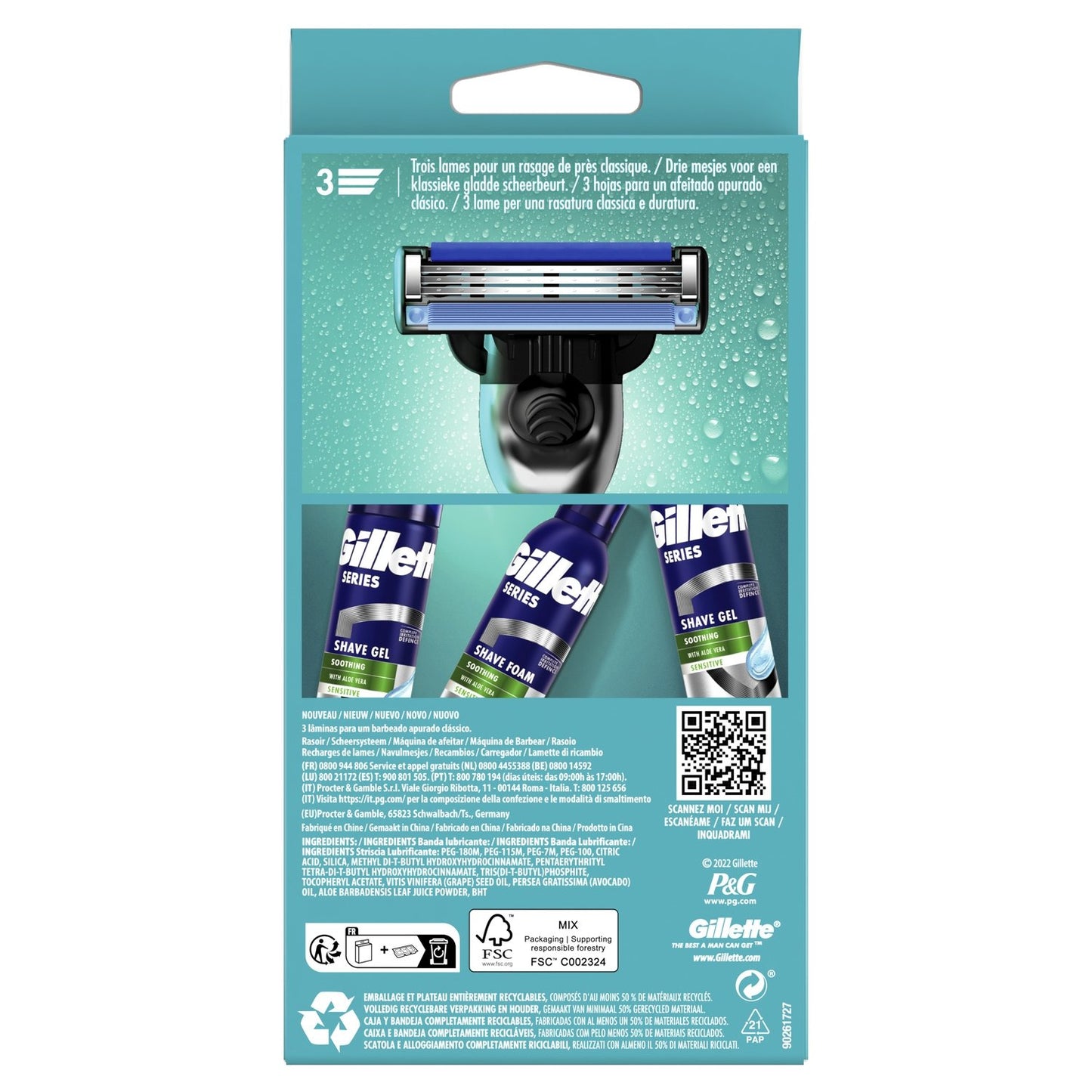 Gillette Mach 3 Men's Razor with 3 Blades