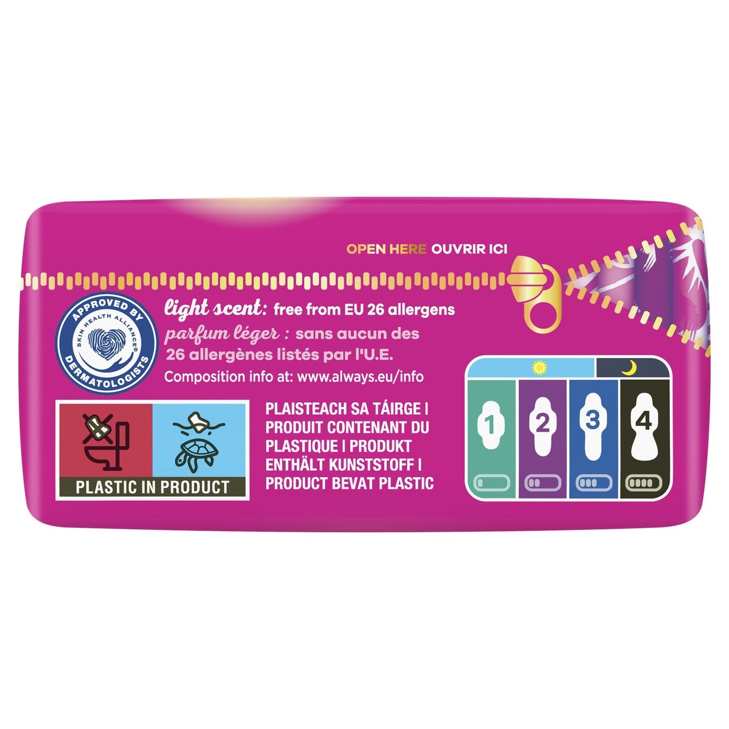 Always Platinum Night Sanitary Towel with Wings Size 3