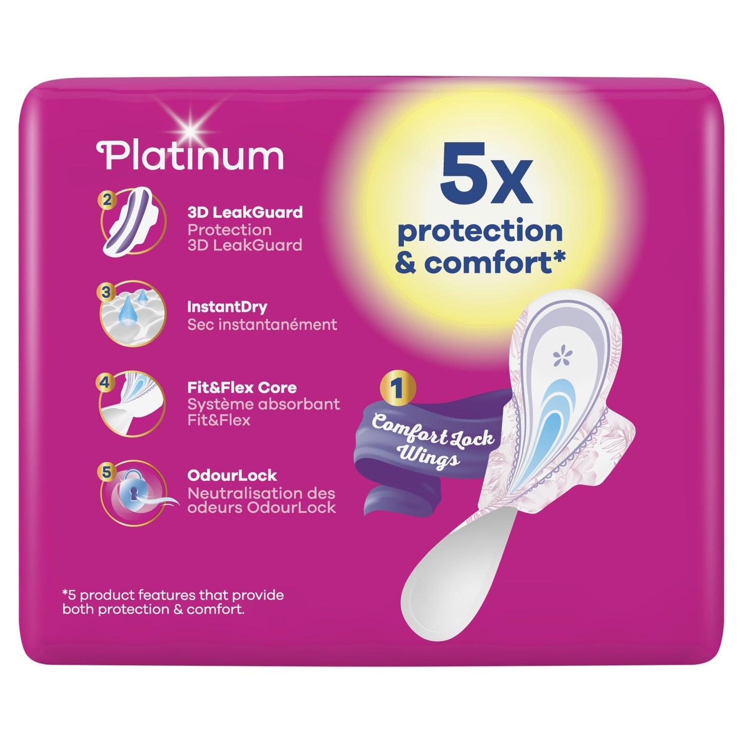 Always Platinum Night Sanitary Towel with Wings Size 3