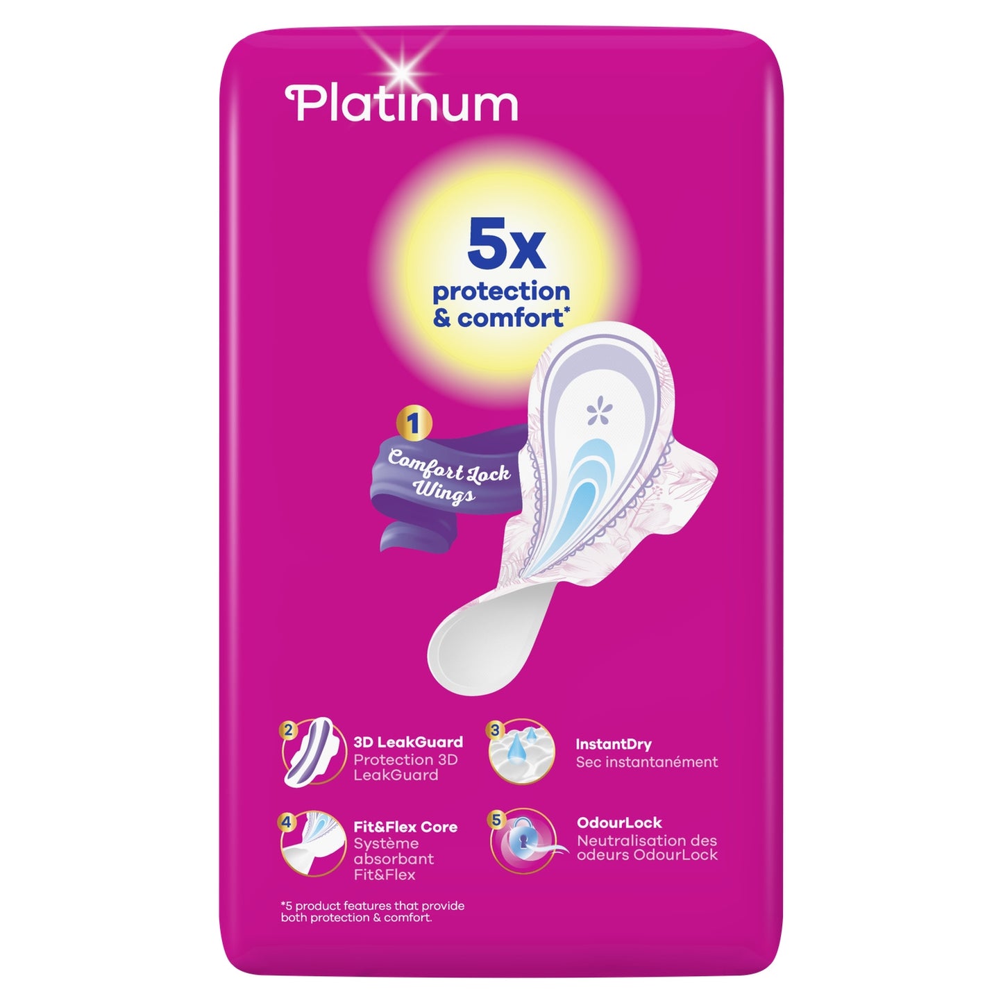 Always Platinum Damenbinden mit Flügeln Größe 1
