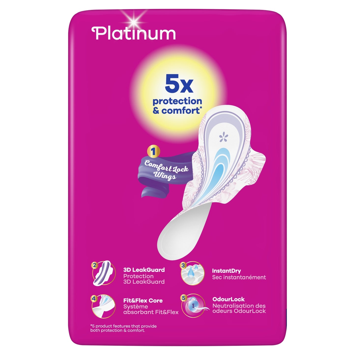 Platinum Always Long Damenbinden mit Flügeln Größe 2
