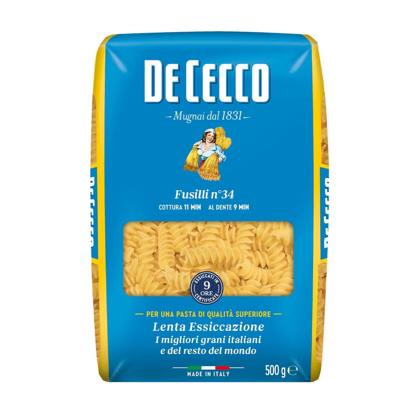 Pâtes Fusilli N°34 DE CECCO le paquet de 500 g