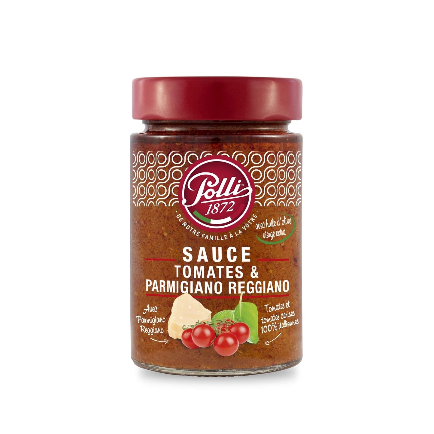 Sauce Tomate et Parmigiano Reggiano POLLI le bocal de 190g