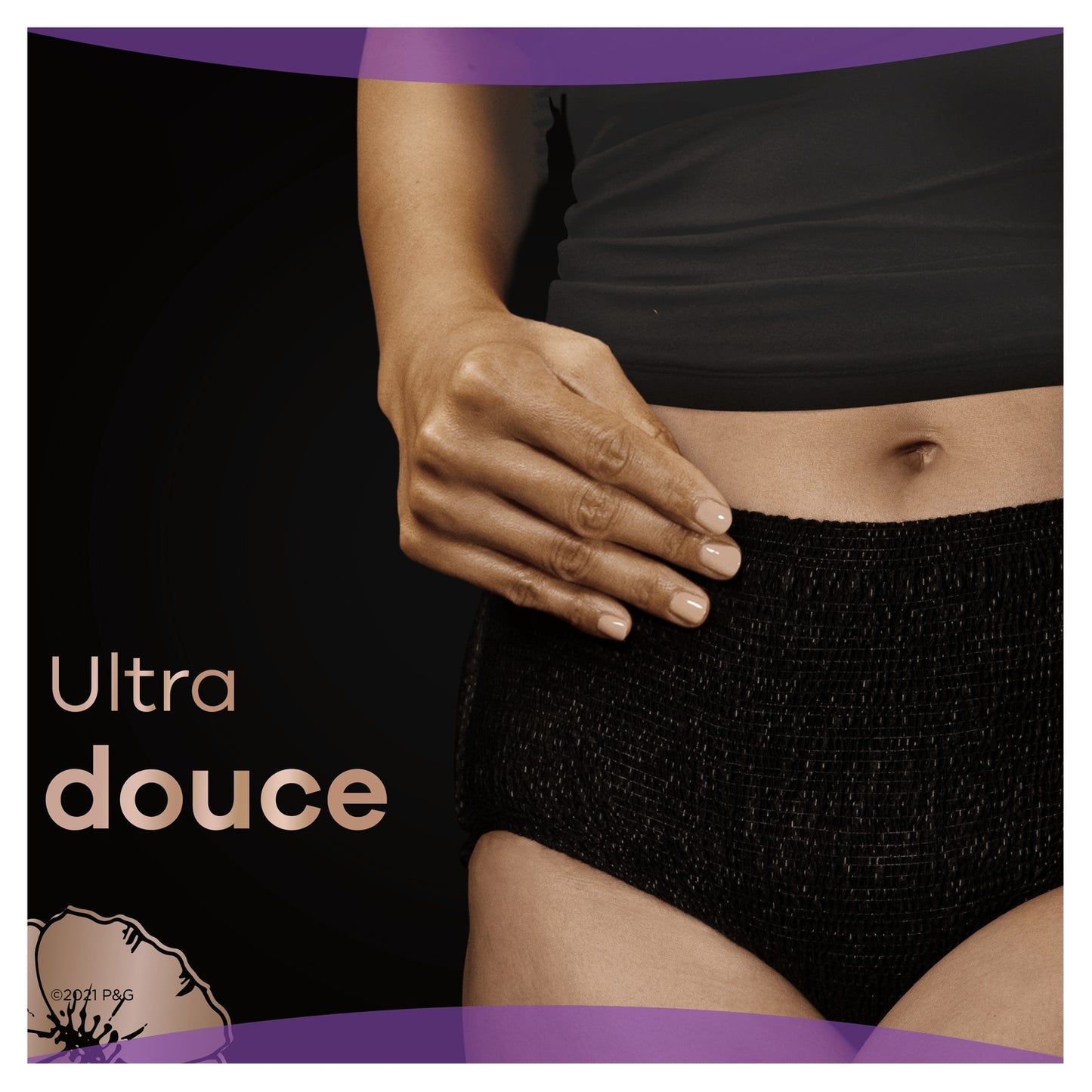 Urinary Leakage Panties Size L Black ALWAYS DISCREET