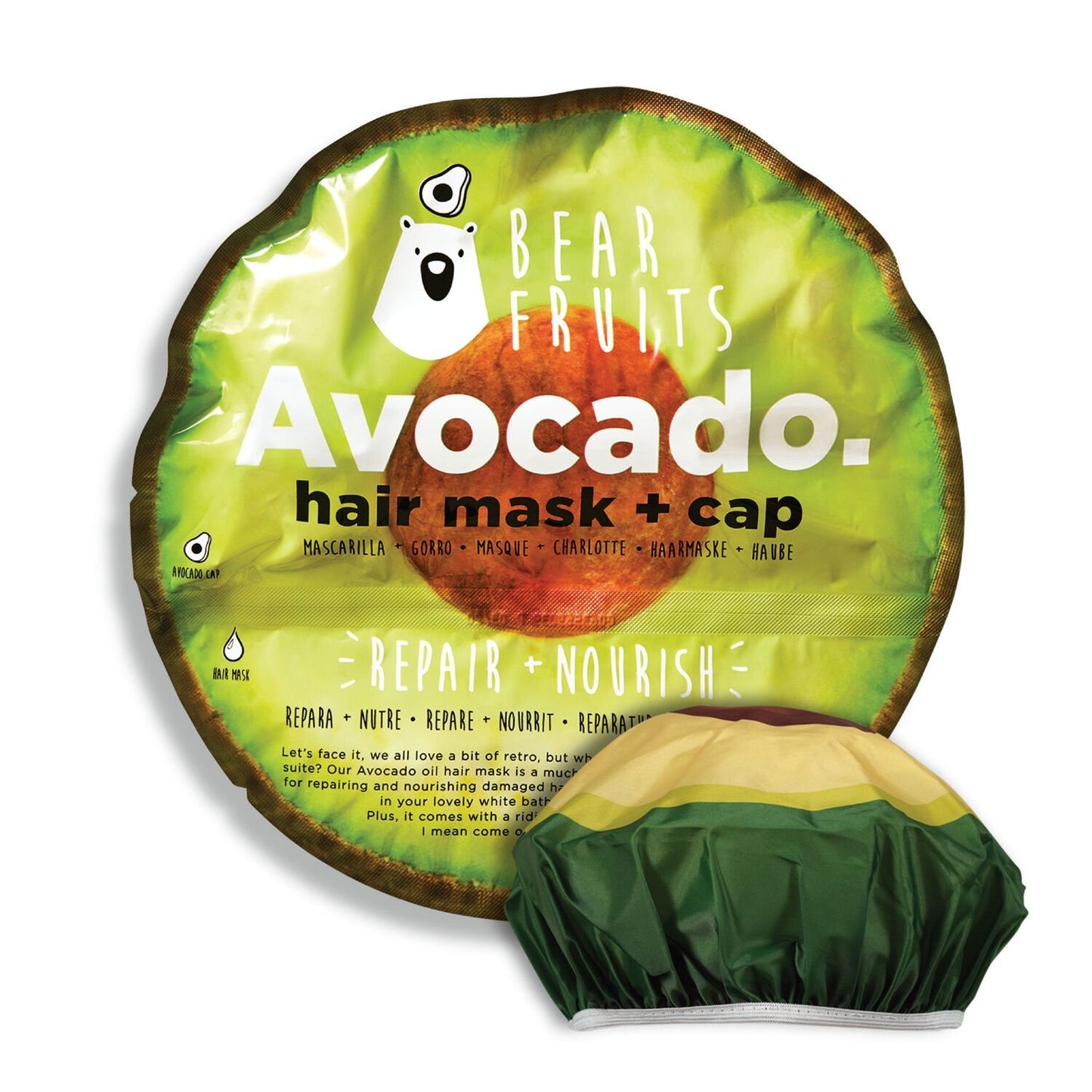 Masque Cheveux Nourish Réparateur Avocat + Charlotte BEAR FRUITS