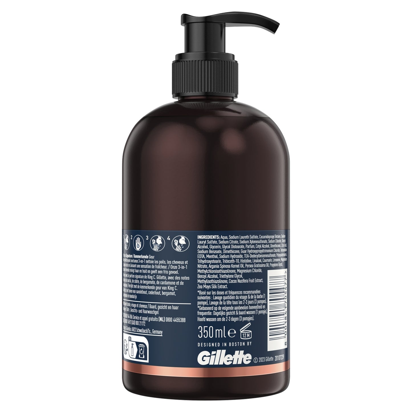 King C Gillette 3-in-1 Bart-Gesichts-Haarreiniger