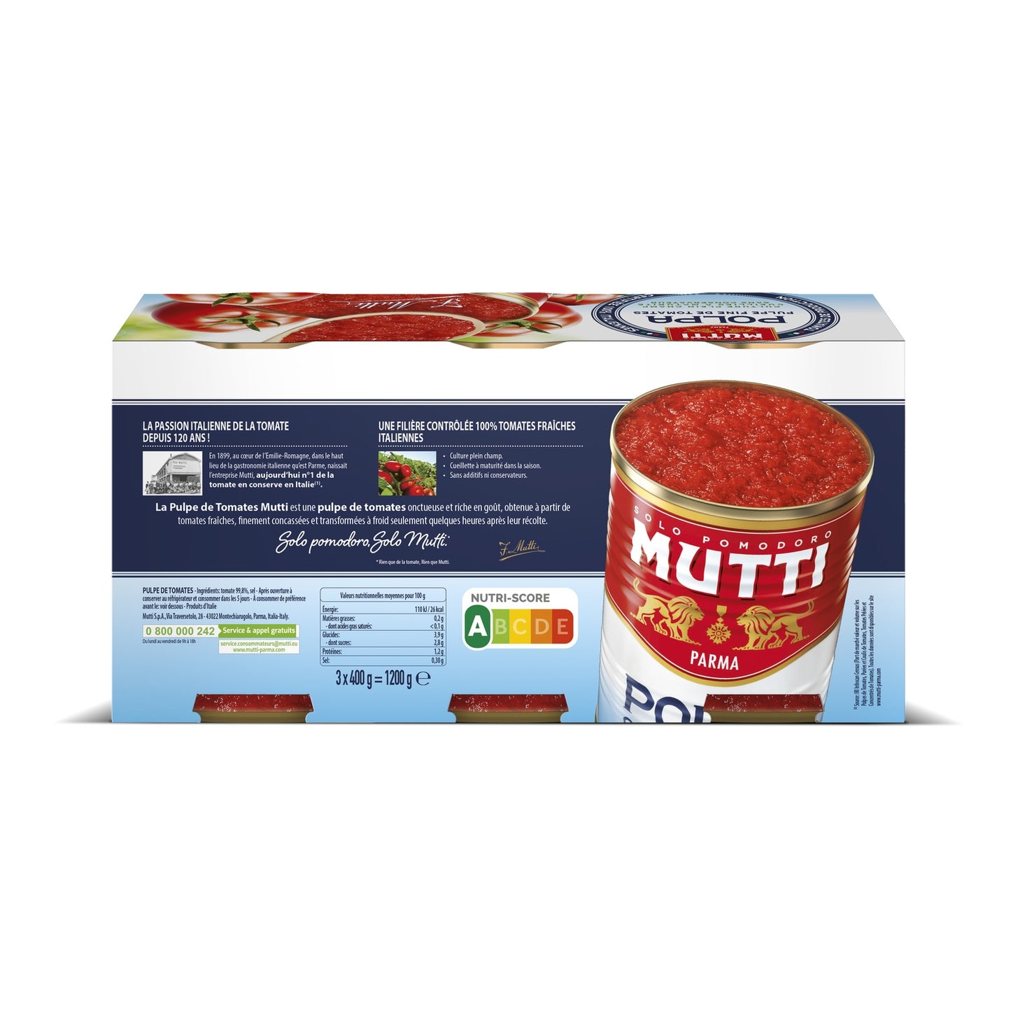 Pulpe de Tomate Concassées/fines Polpa MUTTI