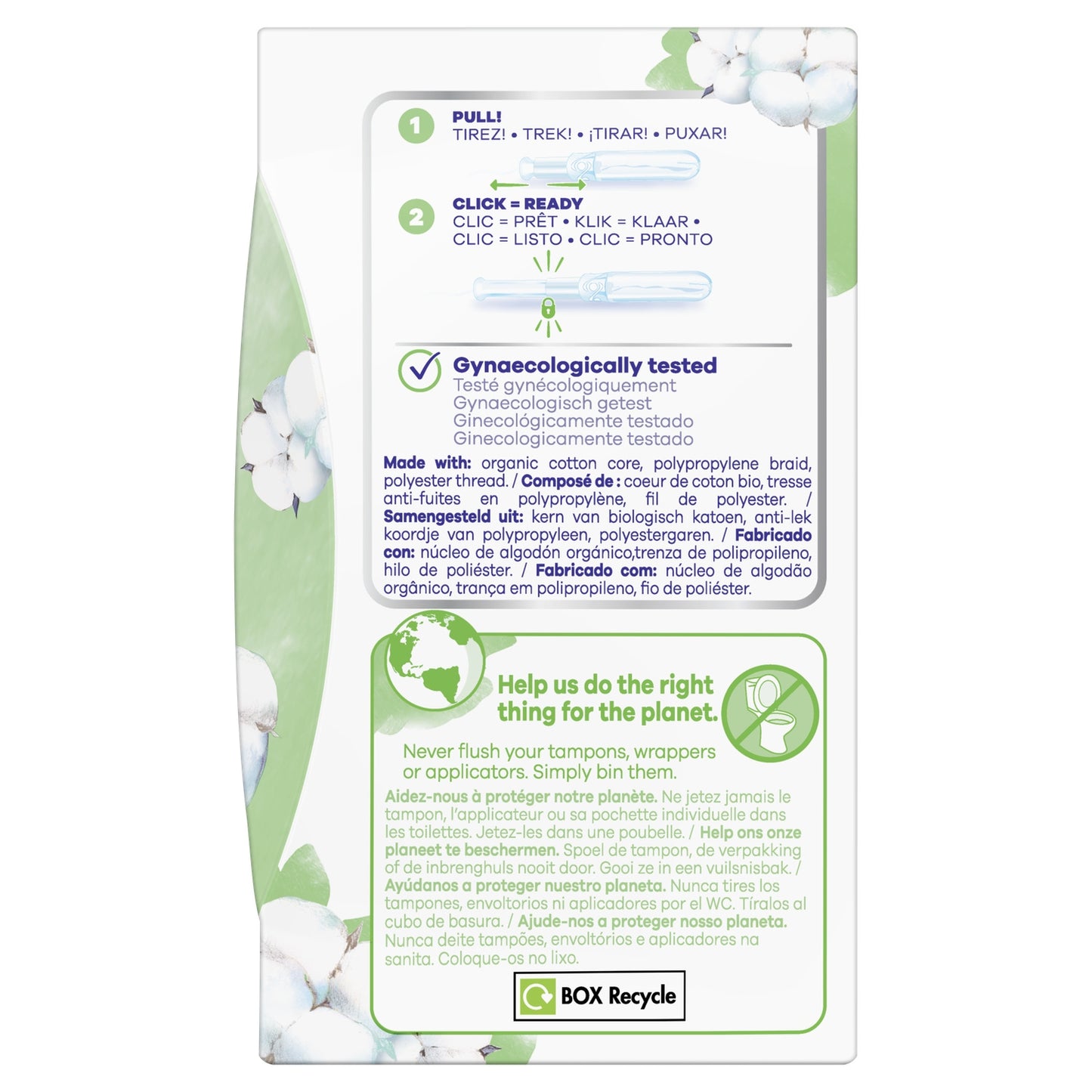 Tampons mit normalem Applikator Compak 100 % Bio-Baumwolle TAMPAX