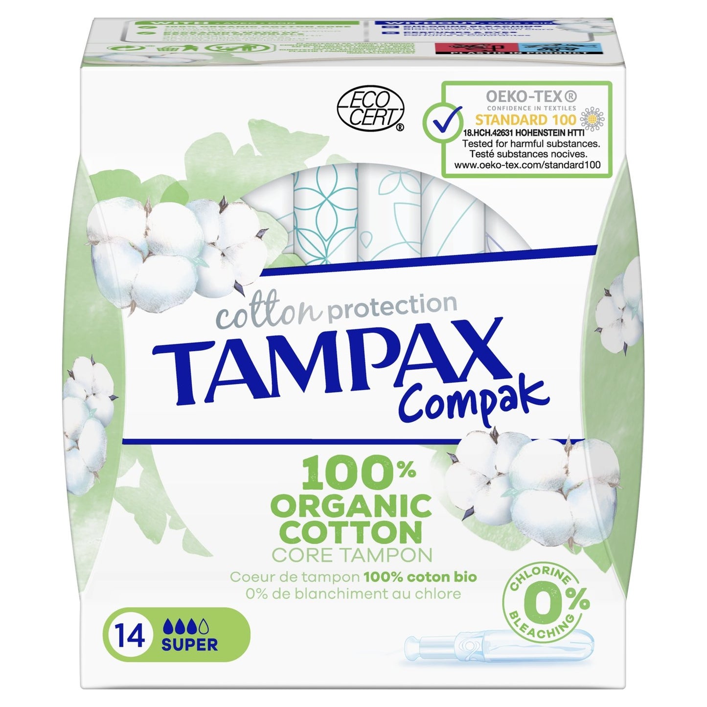 Compak Cotton Super Protection Tampons with Applicator TAMPAX