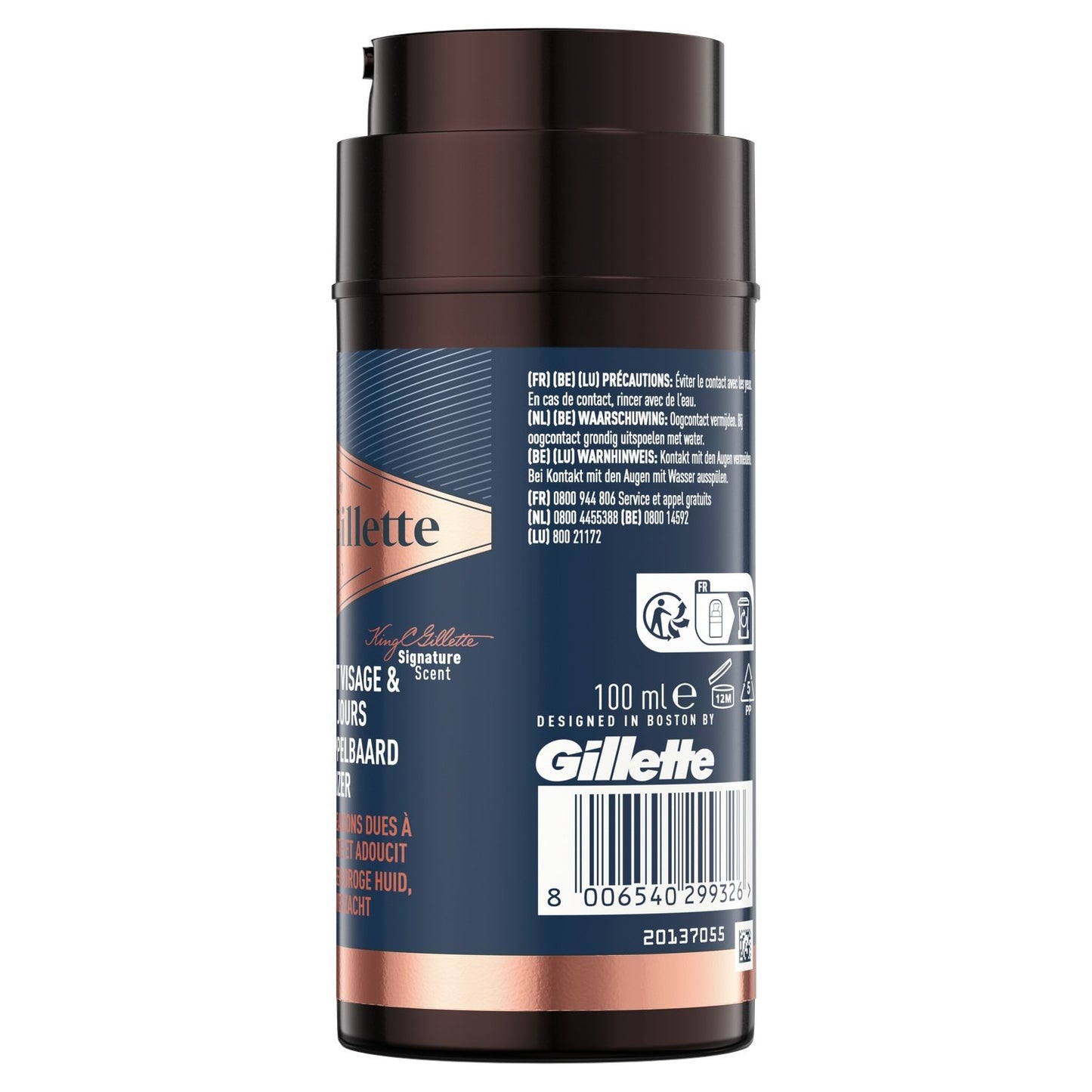 King C Gillette Feuchtigkeitsspendende Gesichts- und Bartpflege für Männer GILLETTE