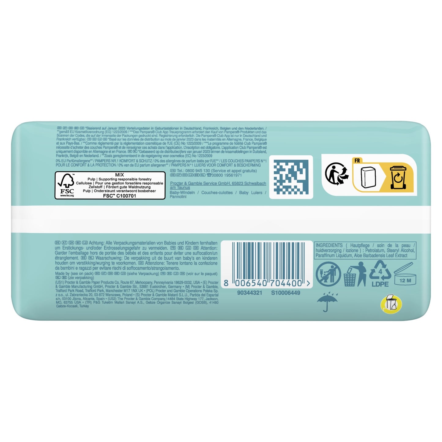 Couches Bébé Premium Protection Taille 2 4kg-8kg PAMPERS