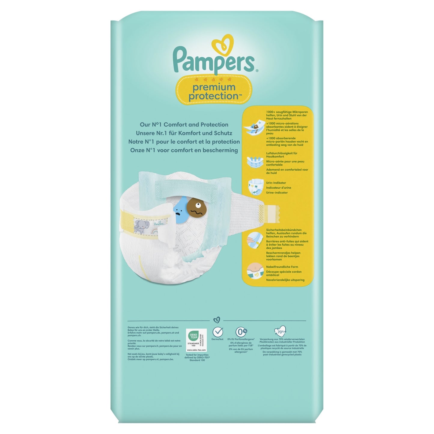 Couches Bébé Taille 2 4-8kg Premium Protection PAMPERS