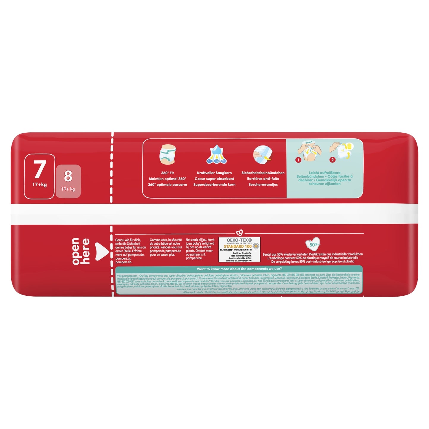 Couches-Culottes Baby-Dry Taille 7 17kg+ PAMPERS
