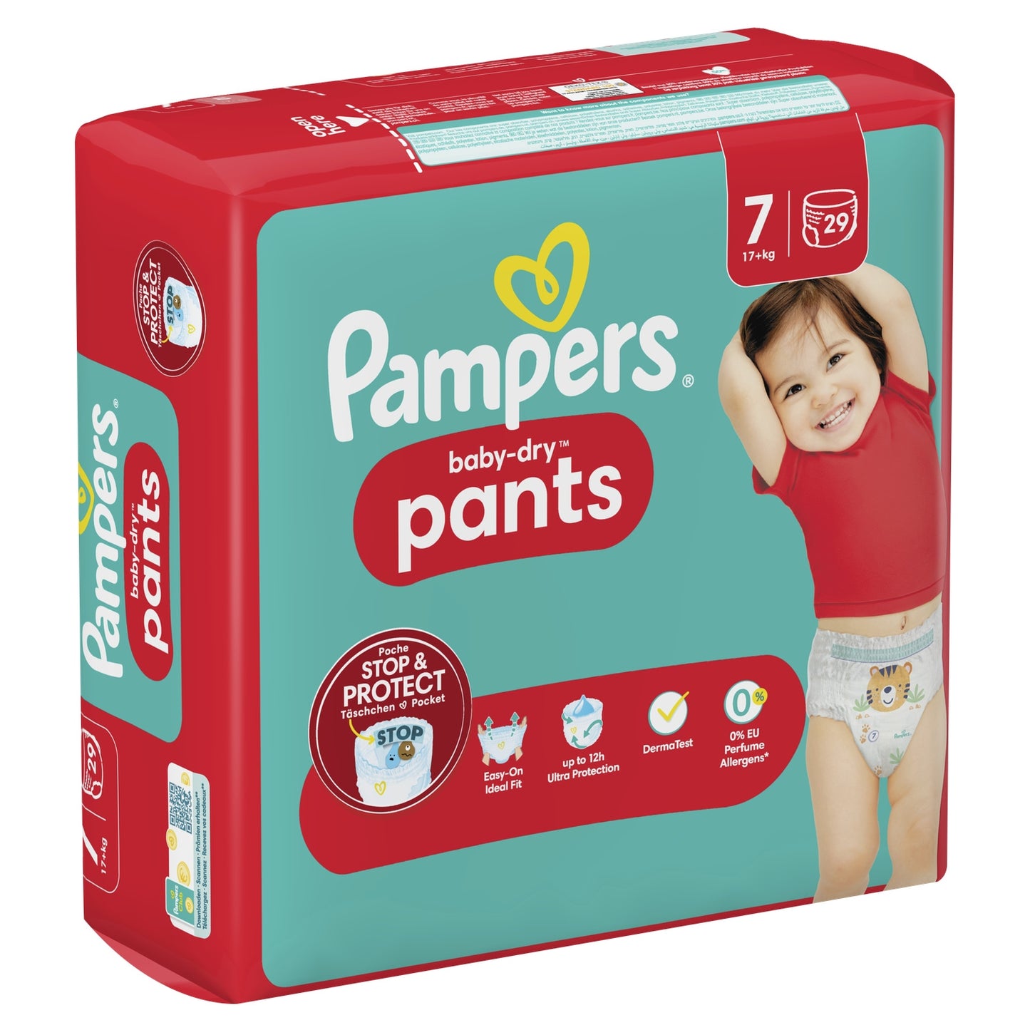 Couches-Culottes Baby-Dry Taille 7 17kg+ PAMPERS