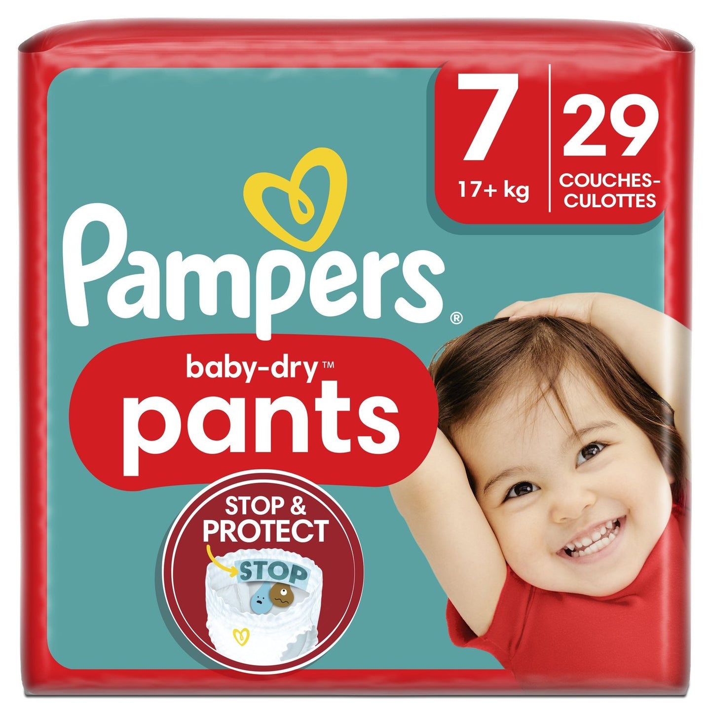 Baby-Dry Diapers Size 7 17kg+ PAMPERS