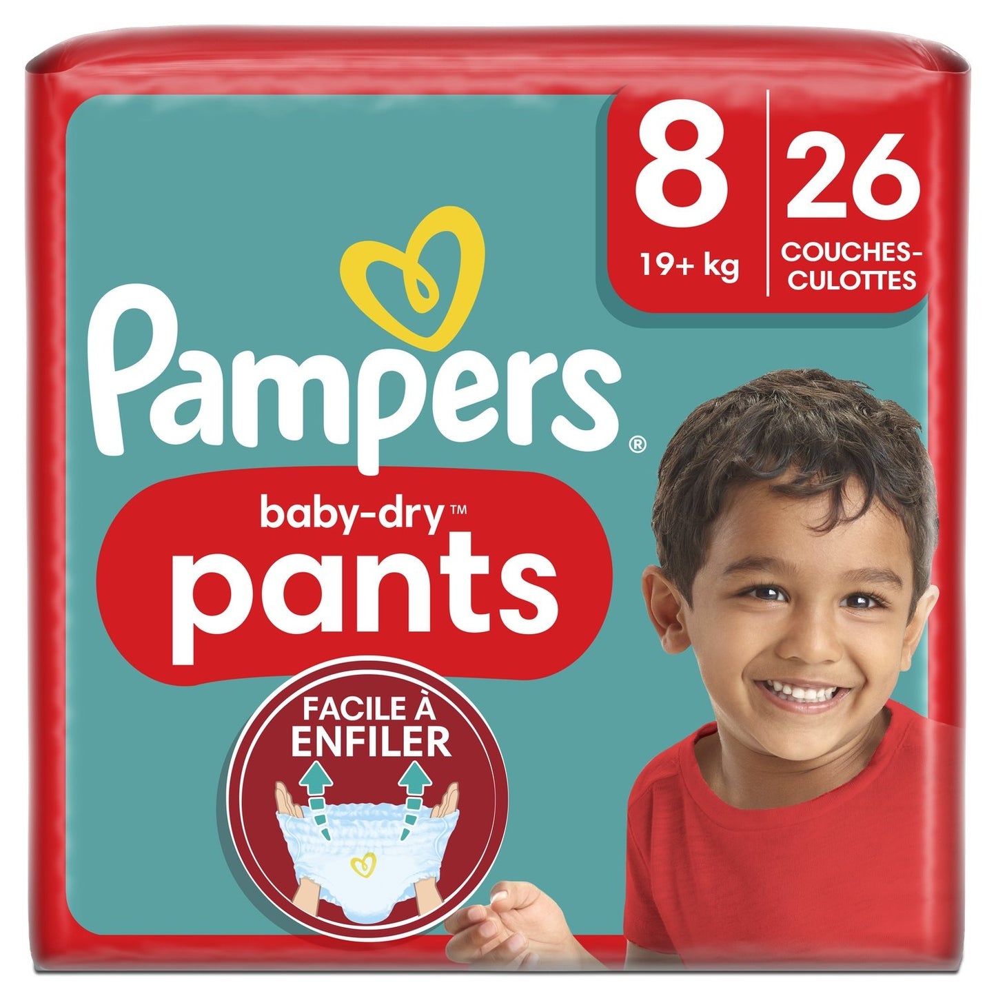 Couche-Culottes Baby-Dry Taille 8 19kg+ PAMPERS