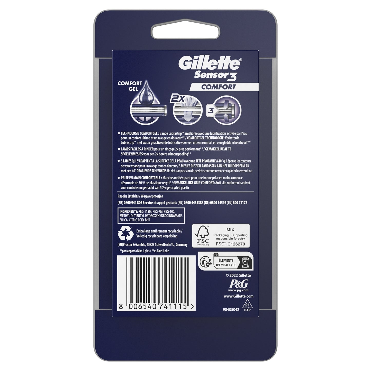 GILLETTE Sensor3 Comfort Men's Razor