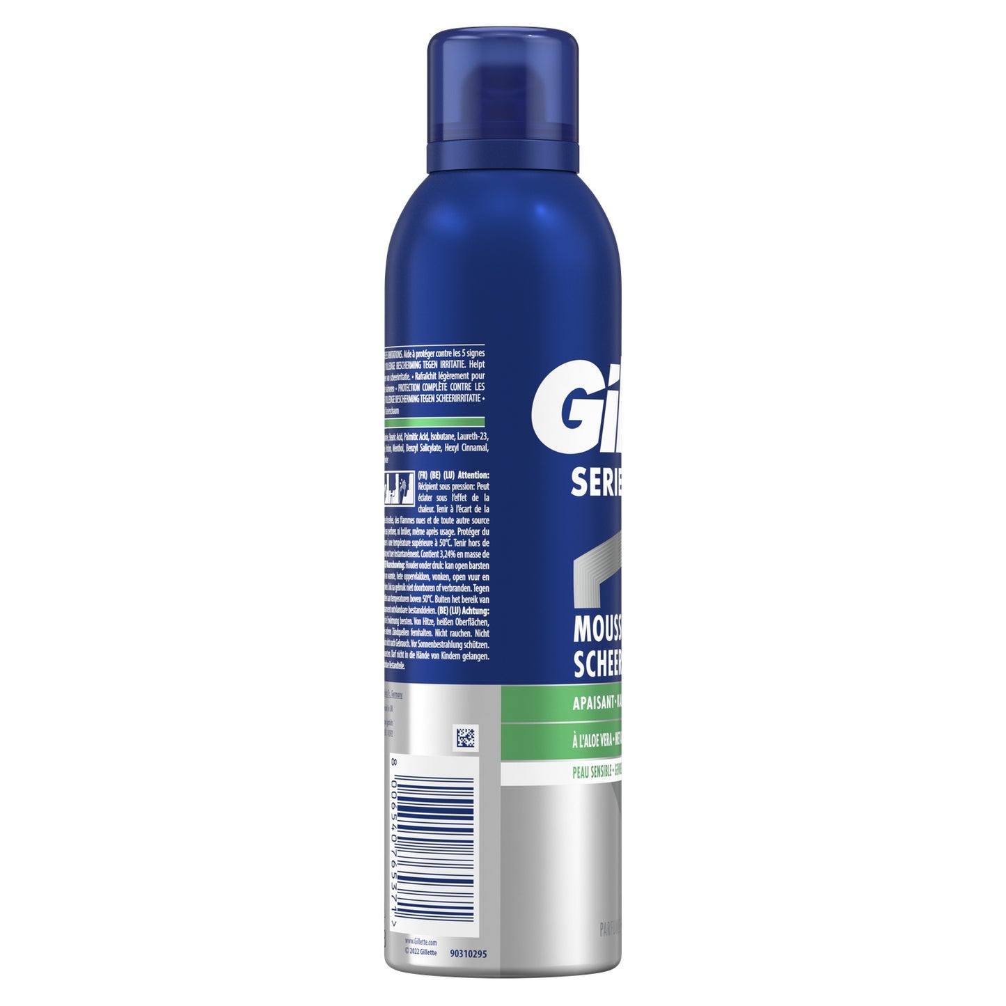 Mousse à Raser Peau Sensible pour Homme Apaisant Aloe Vera Series GILLETTE