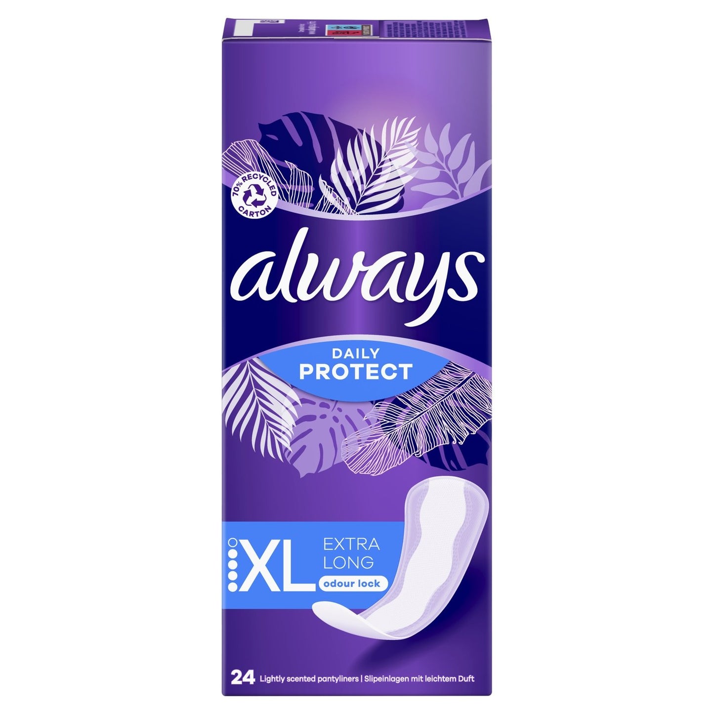 Extra Long Daily Protect Panty Liners Size XL ALWAYS