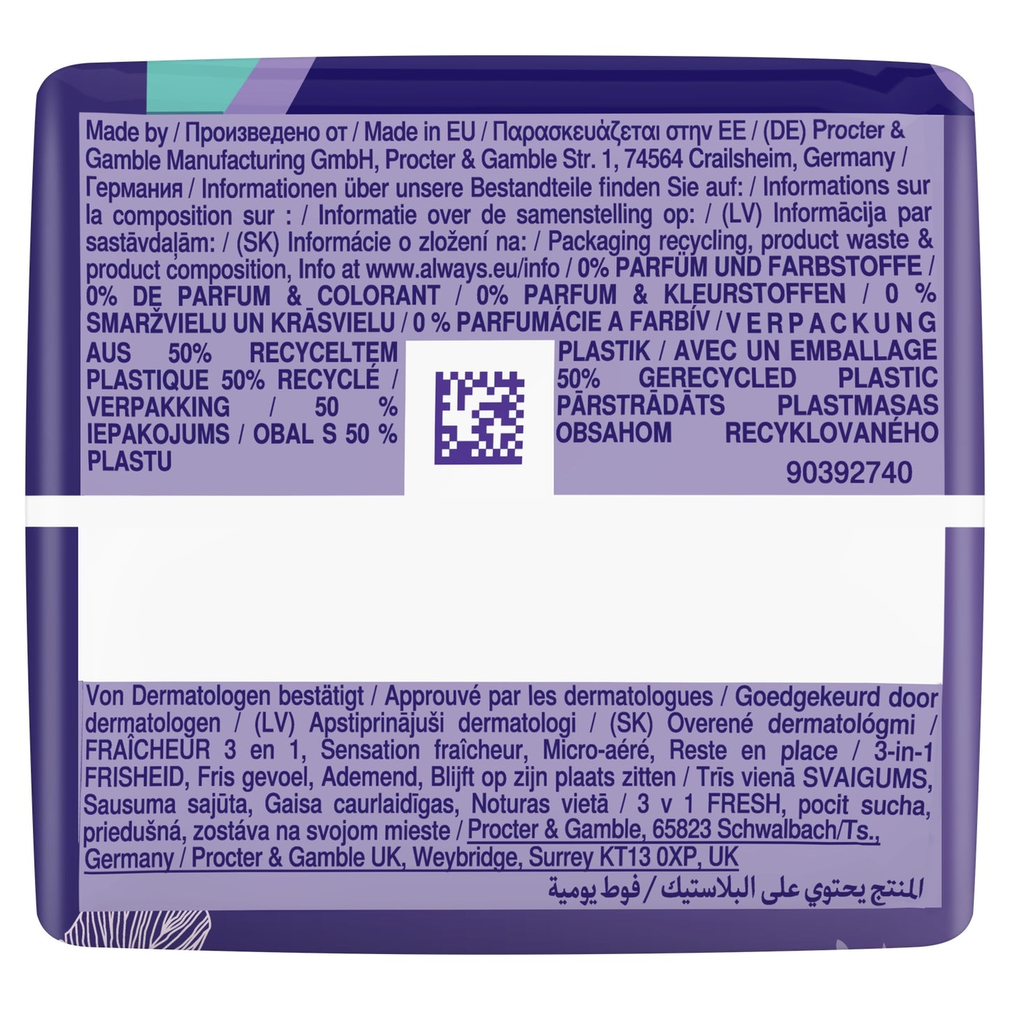 Serviettes Hygiéniques Normal Pochettes Individuelles ALWAYS