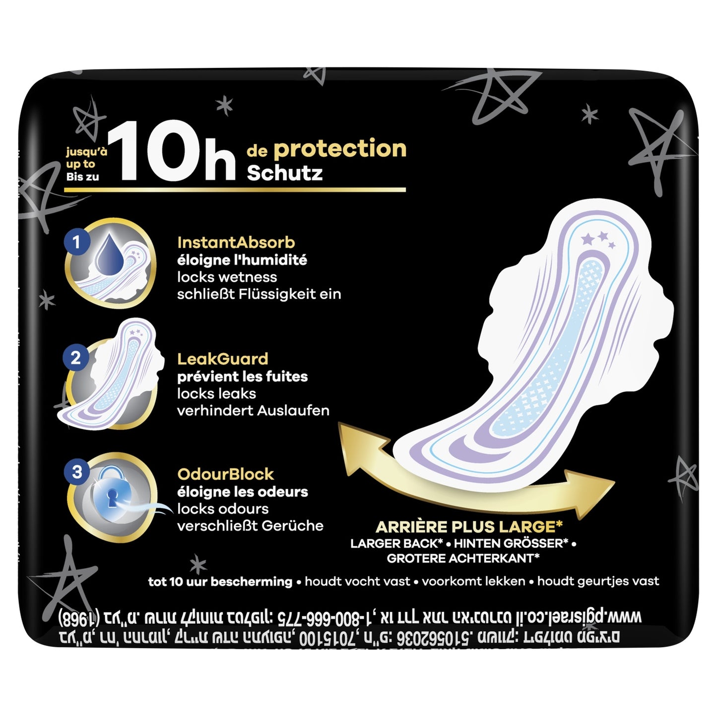 Serviettes Hygiéniques avec Ailettes Secure Night Taille 4 Ultra ALWAYS