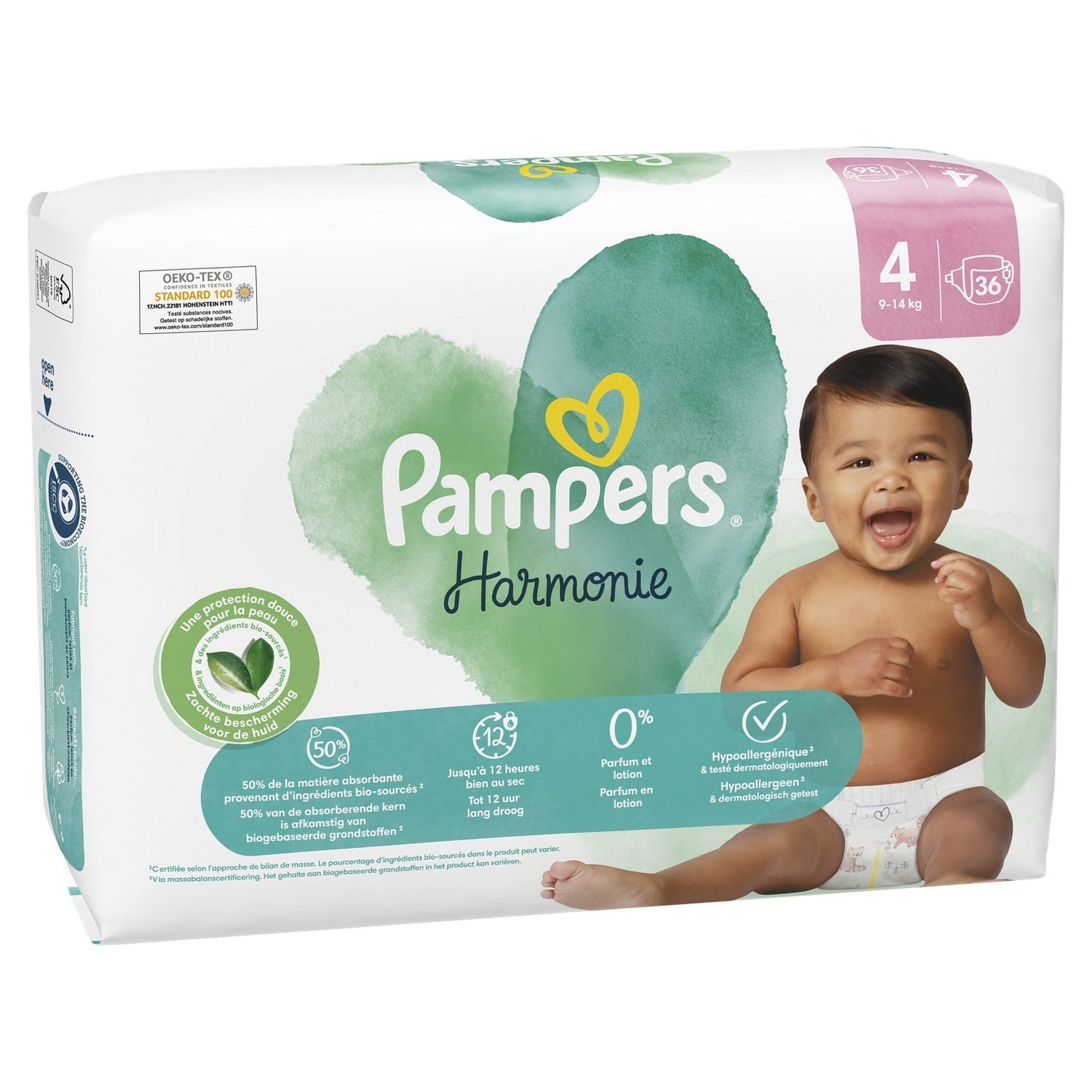 Couches Bébé Harmonie Taille 4 9kg 14kg PAMPERS