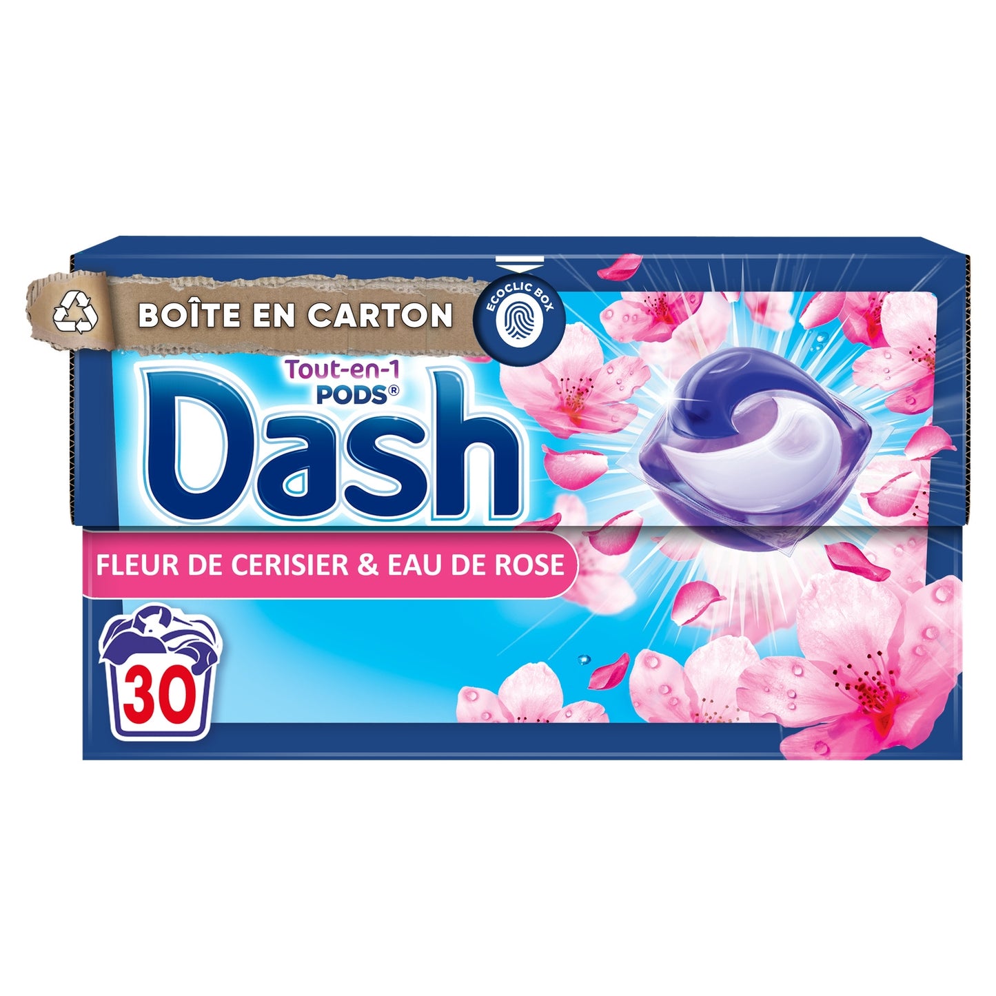 Lessive Capsule Fleur de Cerisier & Eau de Rose Tout-En-1 Pods DASH
