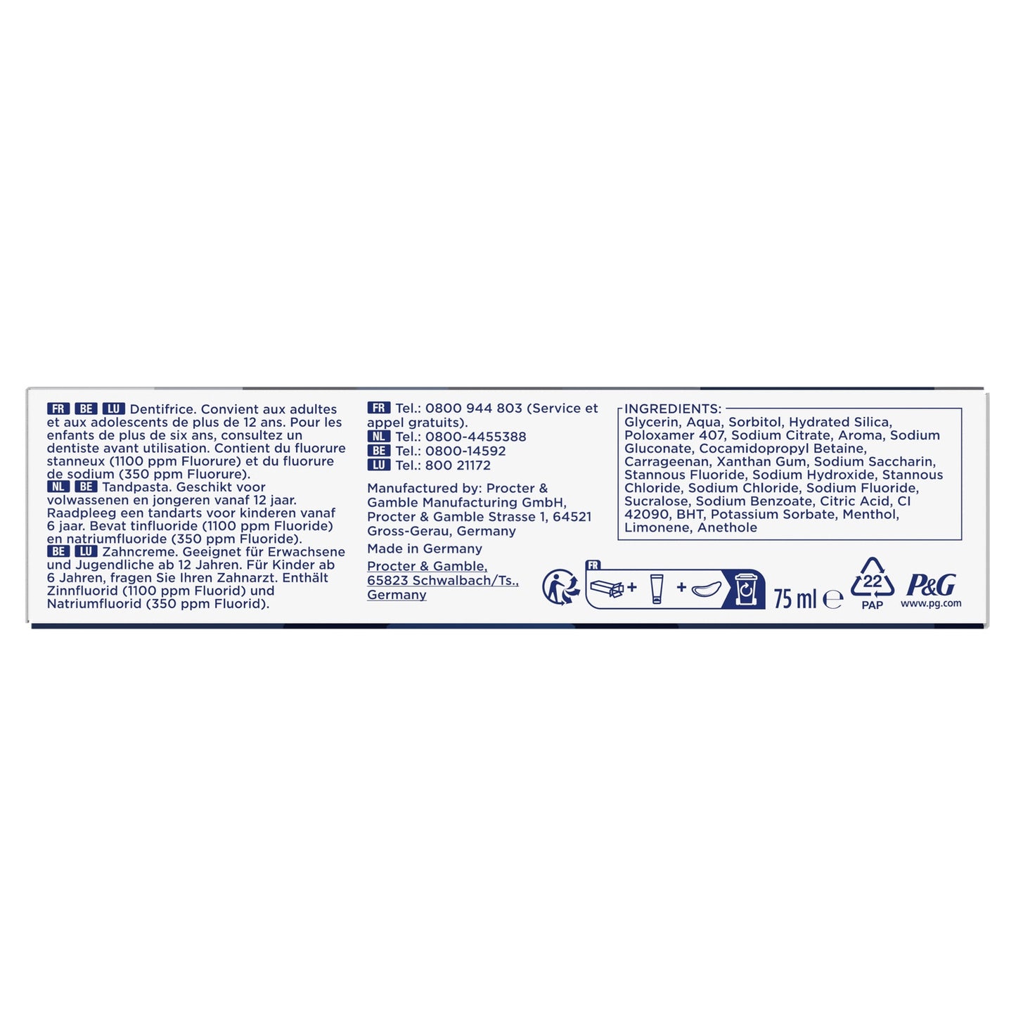 Dentifrice Densité Reminéralisation Nettoyage Intense ORAL-B