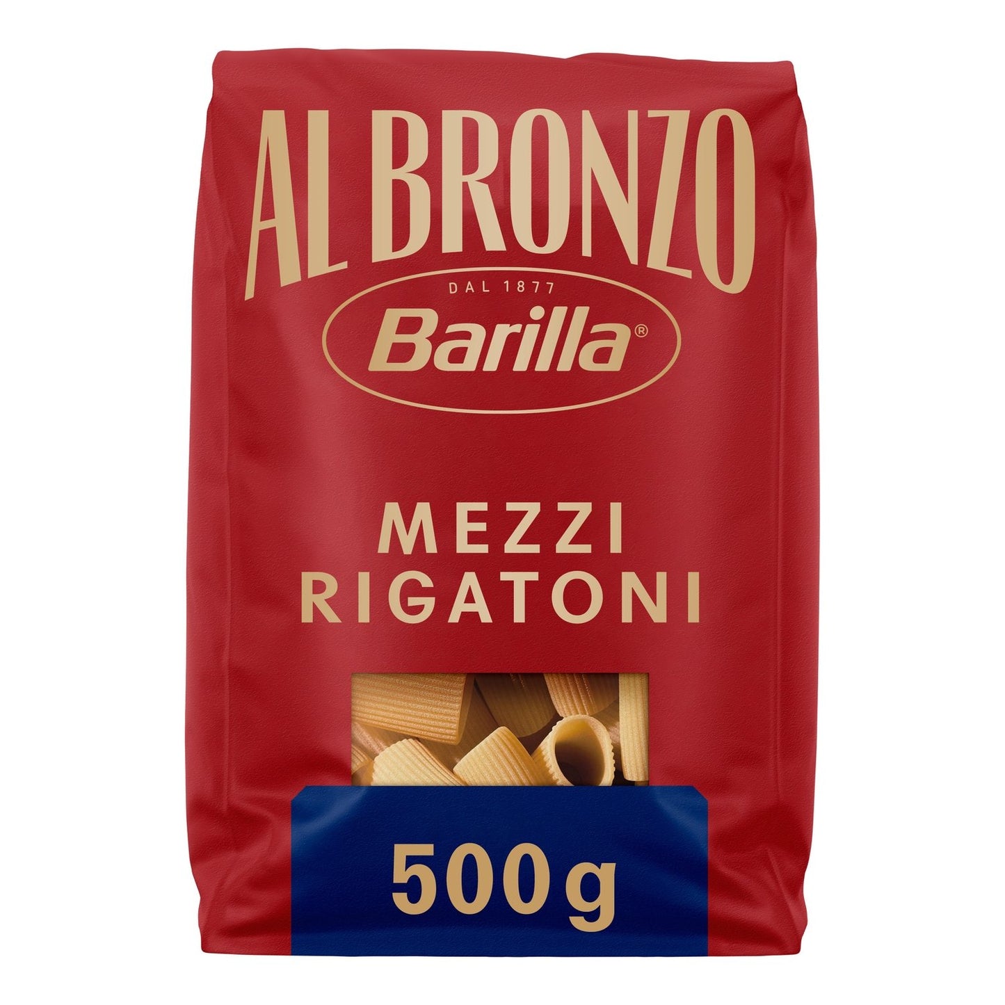 Pâtes Mezzi Rigatoni Al Bronzo BARILLA le sachet de 500g