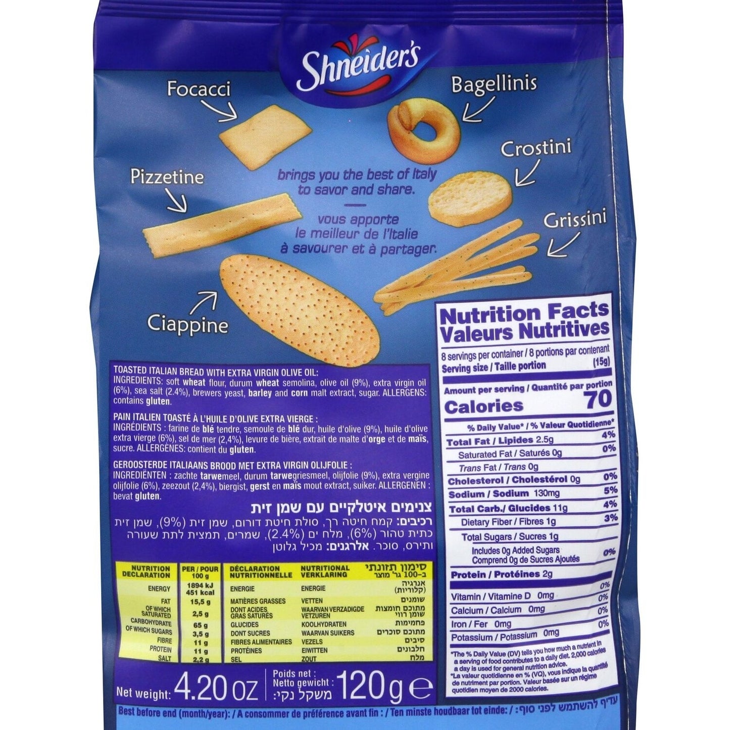 SHNEIDER'S Classic Crostini Appetizer Biscuits
