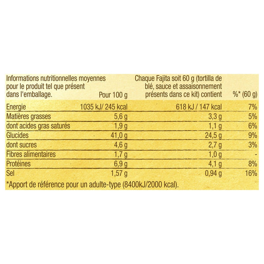 Kit Fajitas Extra Doux OLD EL PASO