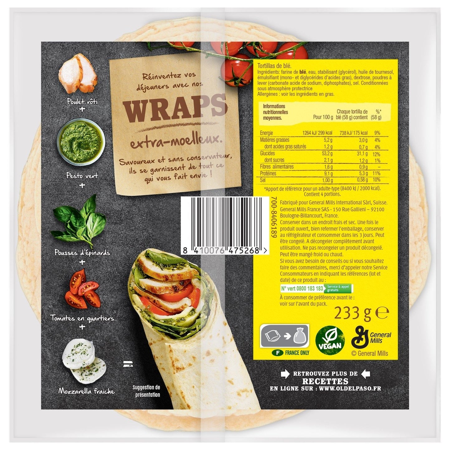 Wraps de Blé Nature OLD EL PASO