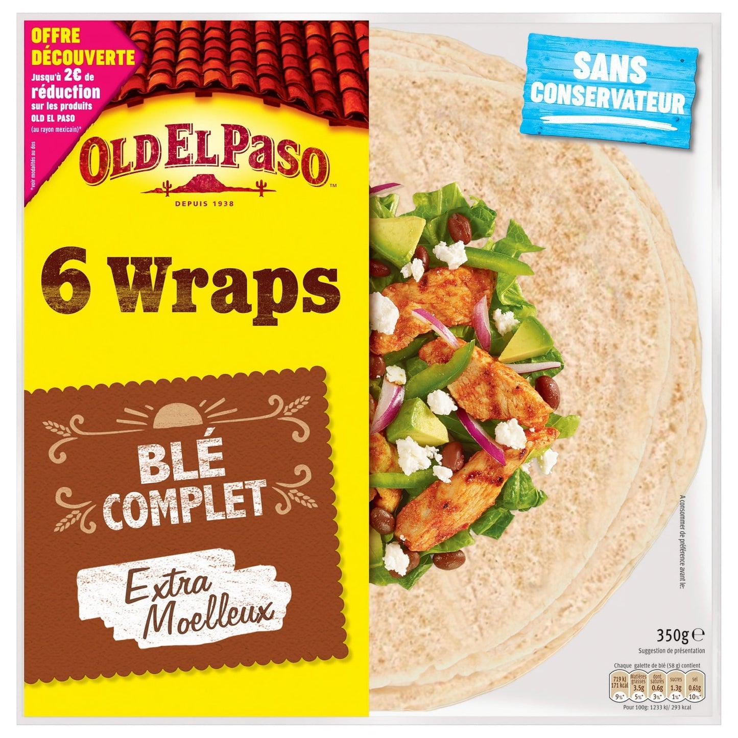 Wraps complet moelleux extra fins OLD EL PASO