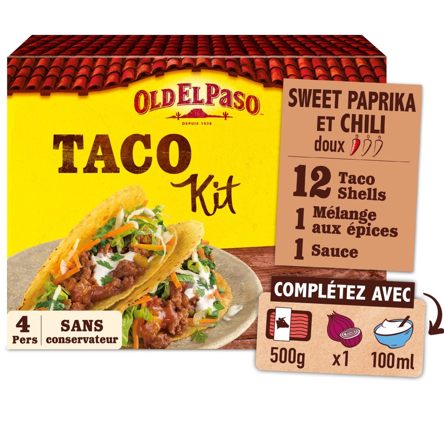 Kit Taco Paprika Chili OLD EL PASO le kit de 308g