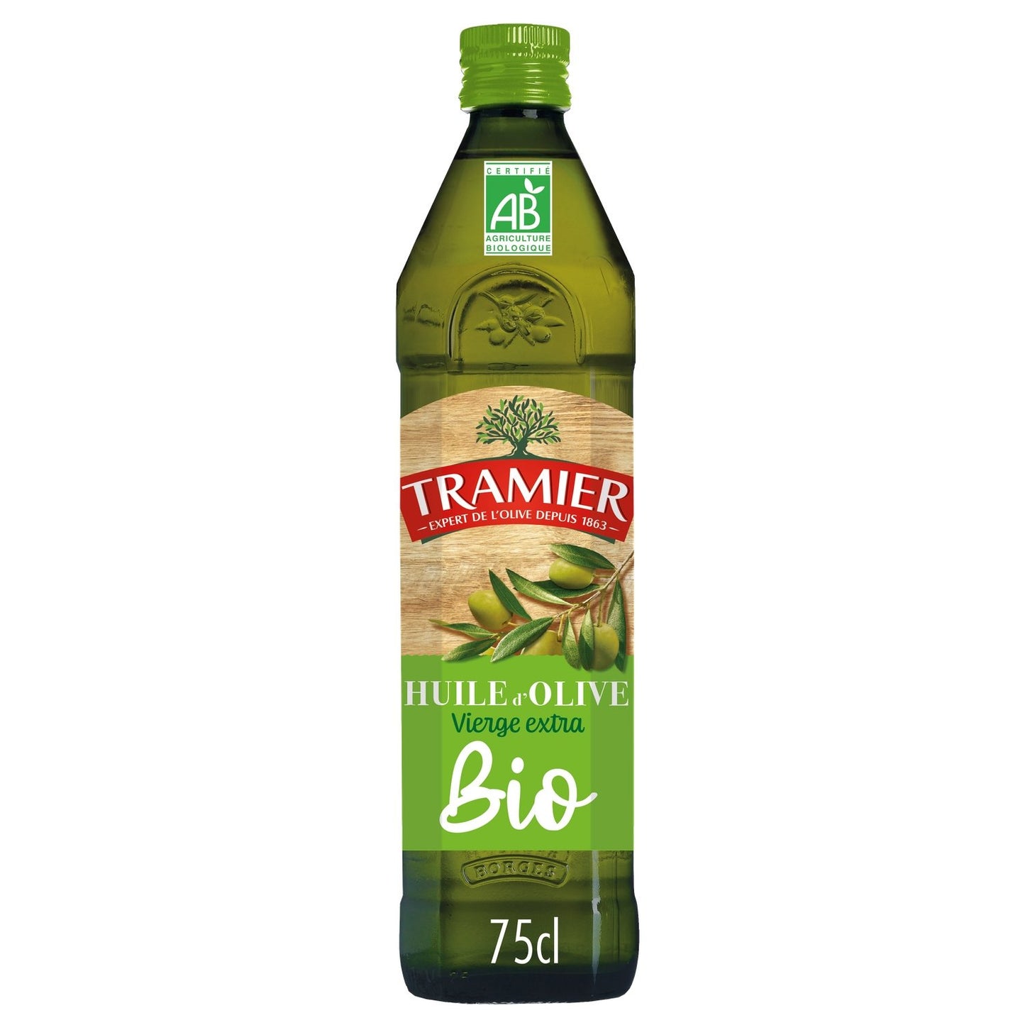 Huile d'Olive Vierge Extra Bio TRAMIER la bouteille de 75 cl