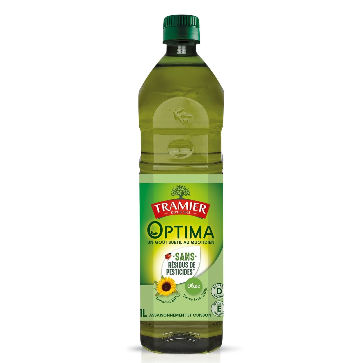 Huile Mélange de 2 Huiles Tournesol et Olive Vierge BORGES TRAMIER la bouteille de 1L