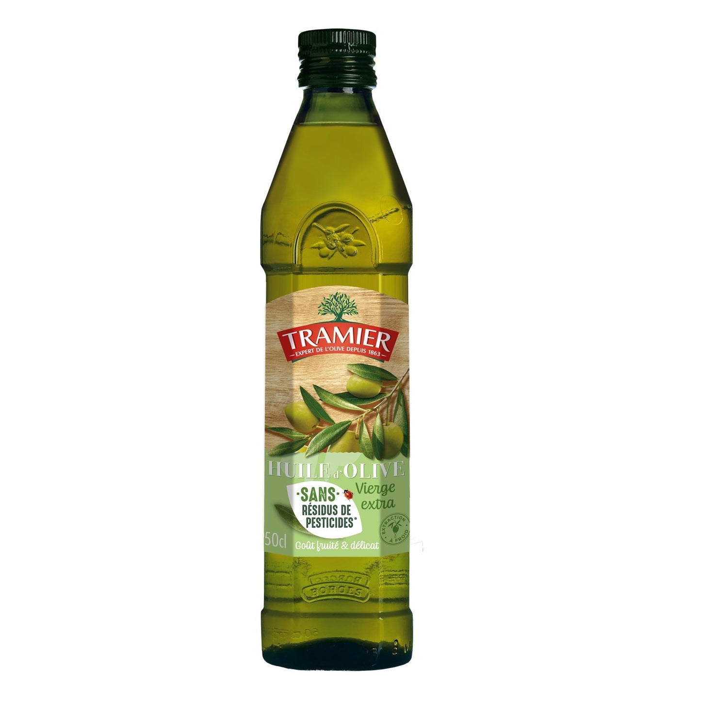 Huile d'Olive Viege Extra Goût Fruité et Délicat TRAMIER la bouteille de 50cL
