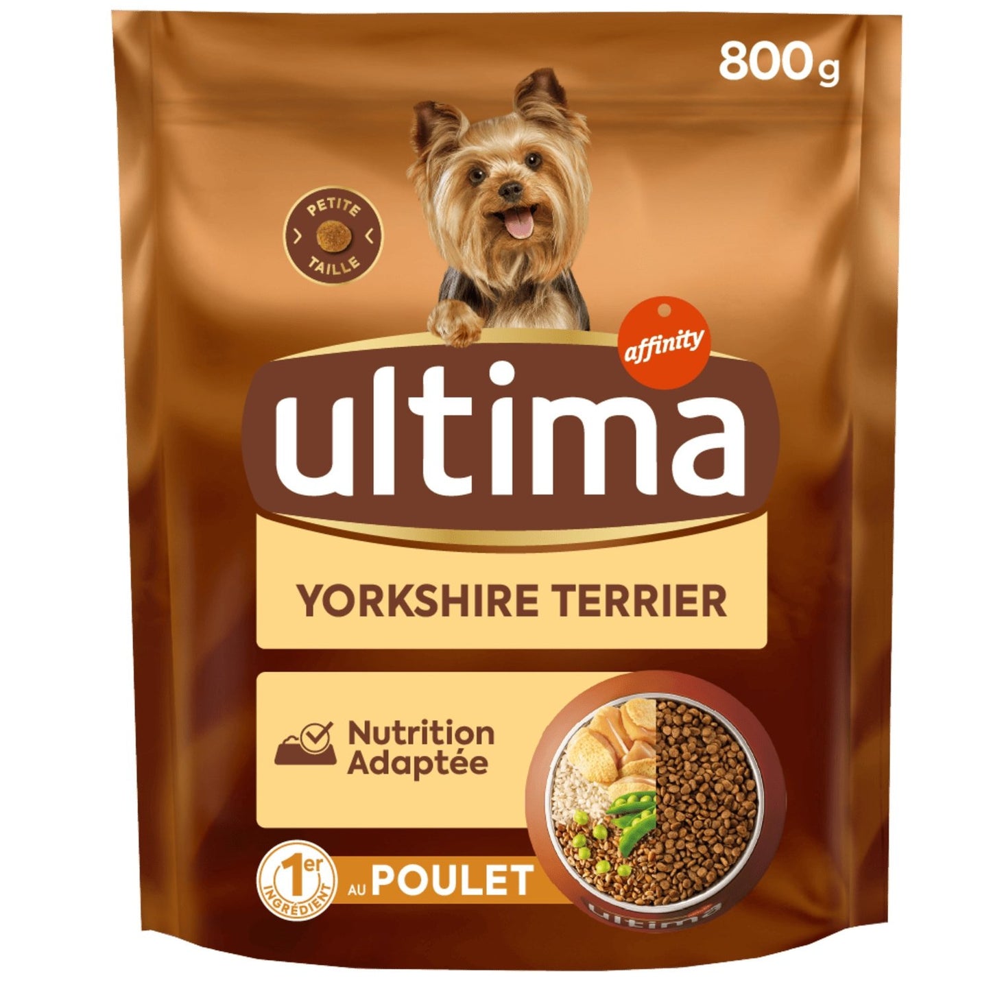 Croquettes pour Chien Adulte Race Yorkshire Poulet ULTIMA Le sac de 800g