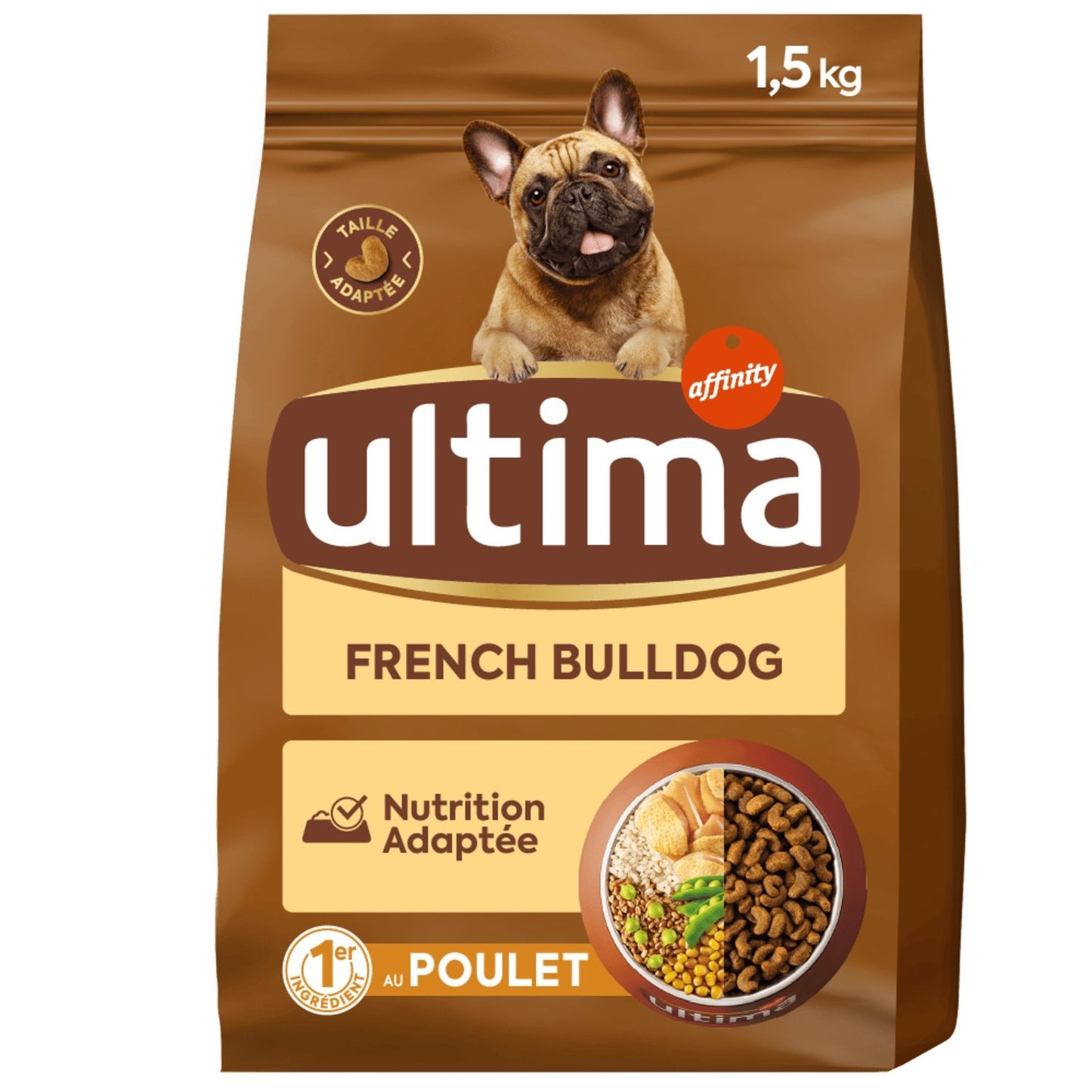 Croquettes pour Chien Adulte French Bulldog Poulet ULTIMA Le sac de 1,5kg