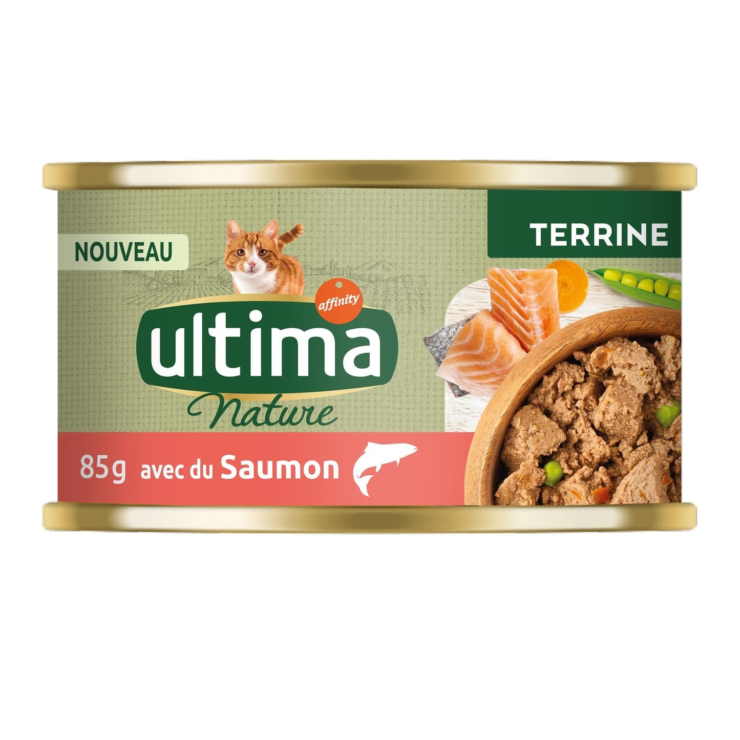 Pâtée pour Chat Adulte en Terrine au Saumon ULTIMA NATURE