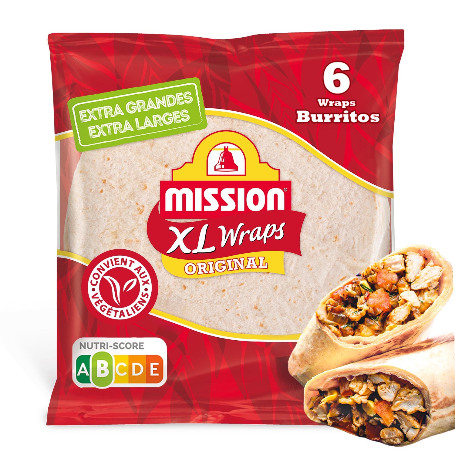 Weizen-Wraps Natur XL MISSION