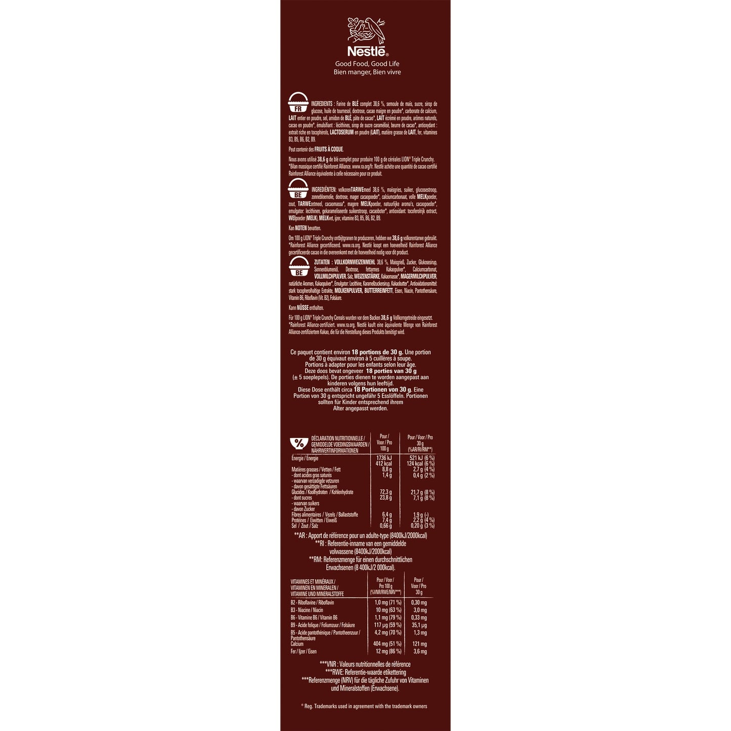 Céréales Lion Triple Crunchy Caramel et Chocolat NESTLE