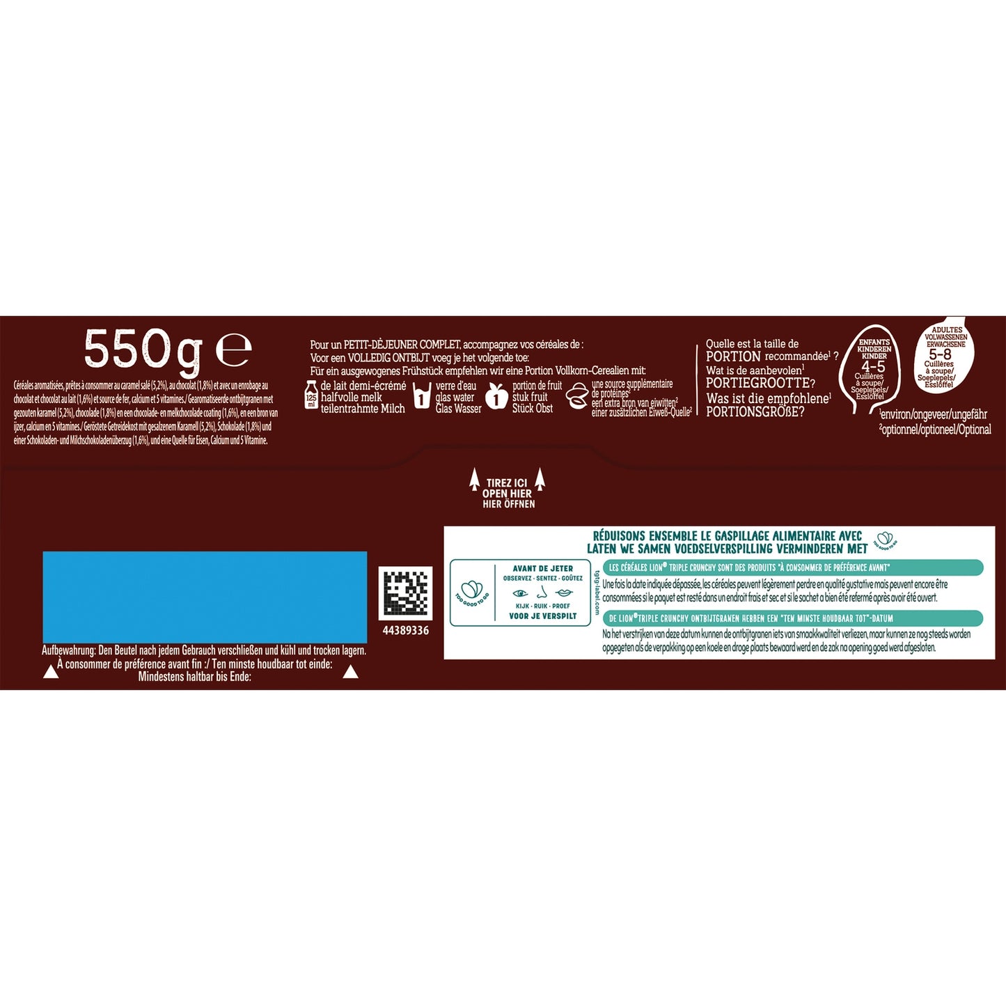 Céréales Lion Triple Crunchy Caramel et Chocolat NESTLE