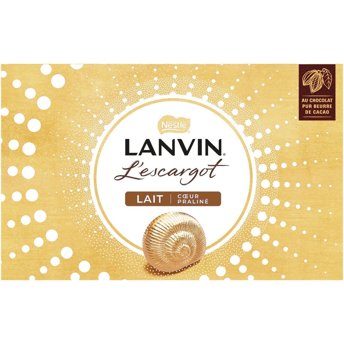Chocolat au Lait Fourré au Praliné Escargot LANVIN
