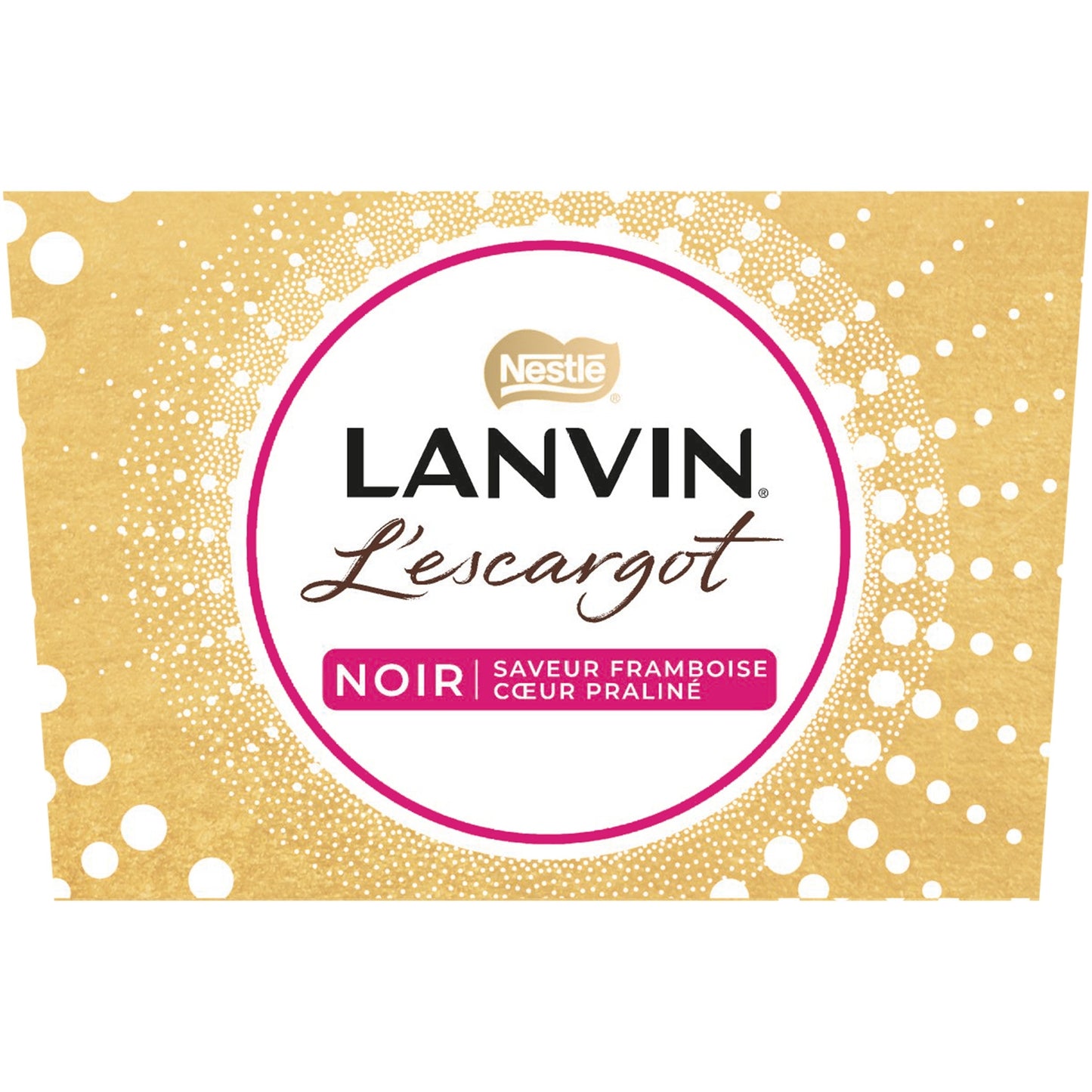 LANVIN Dark Chocolate Filled with Raspberry Praline Snail Flavor