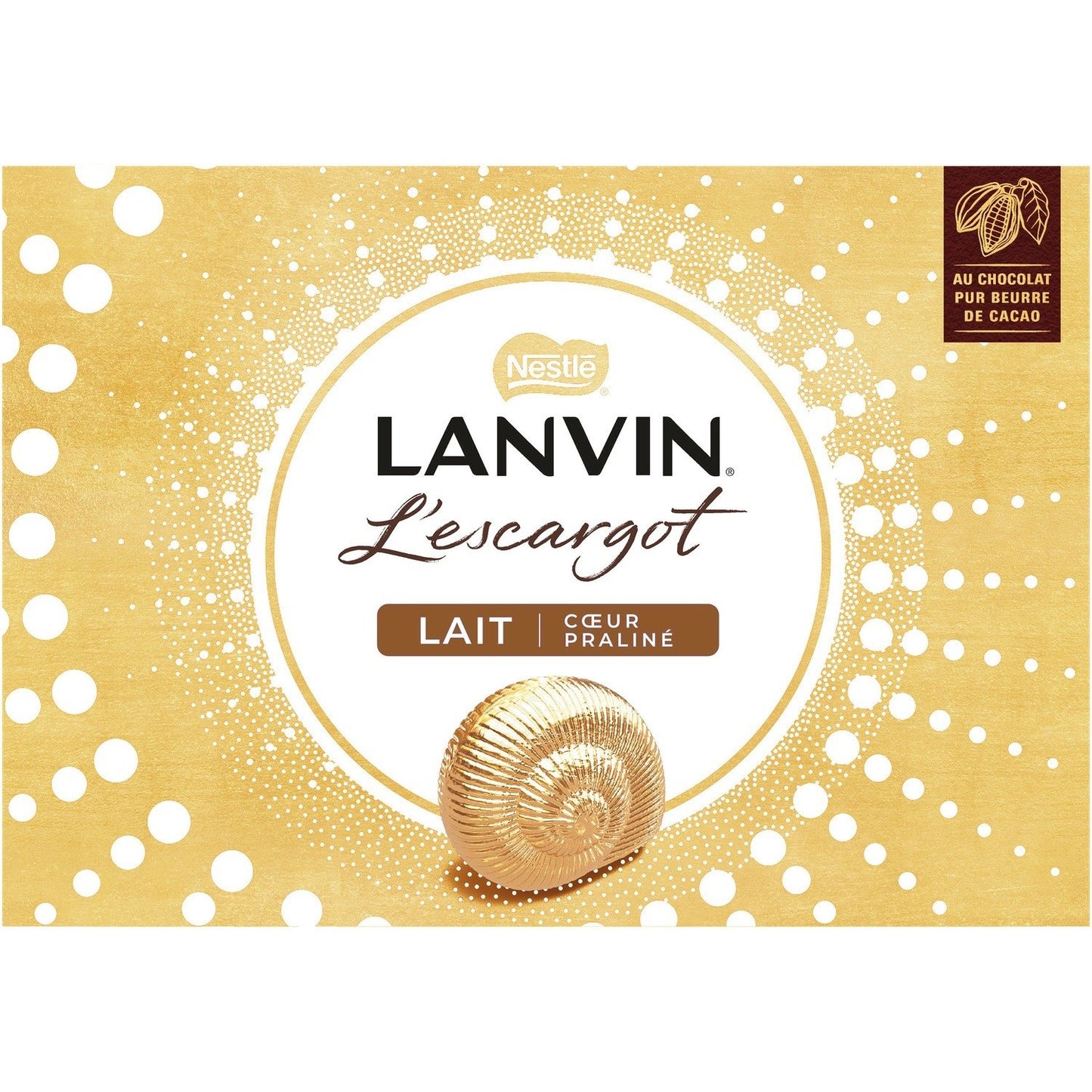 Chocolat au Lait Fourré au Praliné Escargot LANVIN
